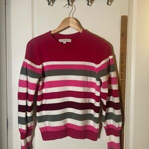 LOFT Vibrant Stripe Knit Sweater